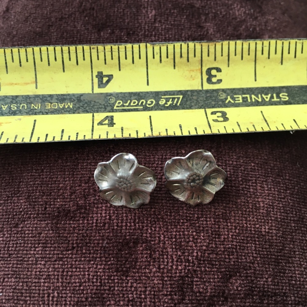 Stuart Nye Hans Wrought Dogwood Earrings - pierced